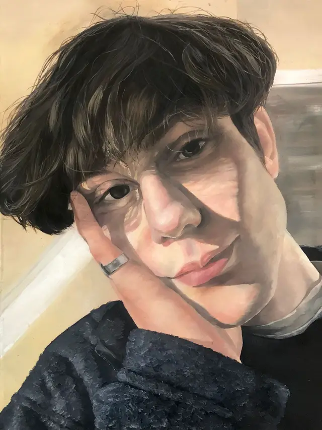 A painting of a young person