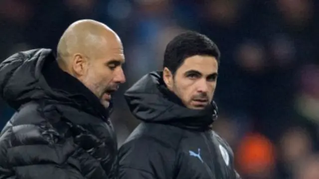 Pep Guardiola and Mikel Arteta