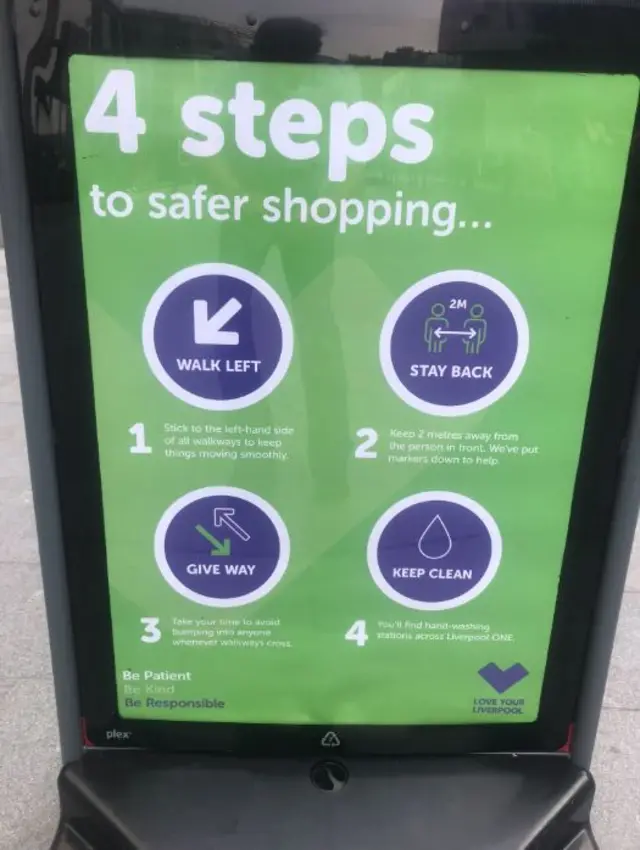 Guidance for shoppers in Liverpool One