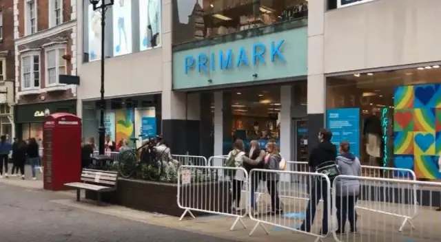 queue outside primark