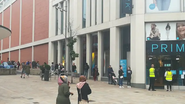 Queues outside Primark