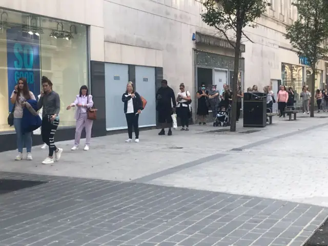 Queuing for Primark in Liverpool