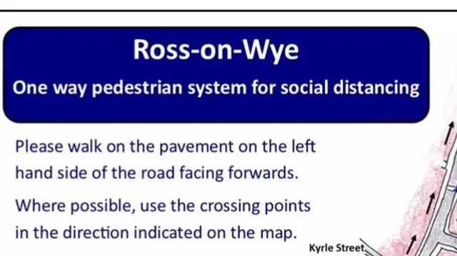 Excerpt from council poster on one way system