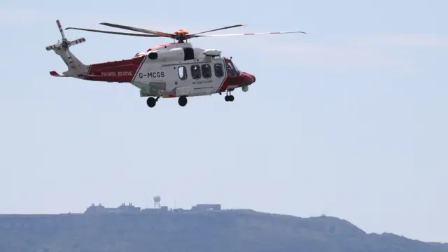 A file picture of a HM Coastguard helicopter