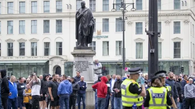 Protest in George Square, Glasgow