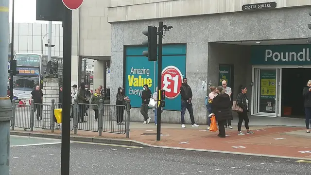 Poundland queues