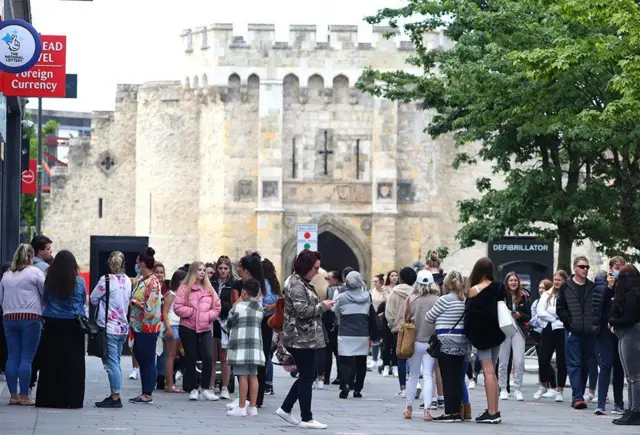 Shoppers on a Southampton High Street