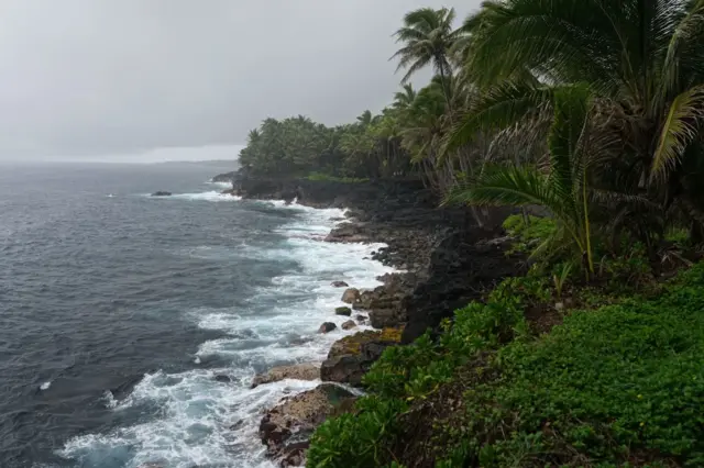 The coastline of southern Big Island in Hawaii