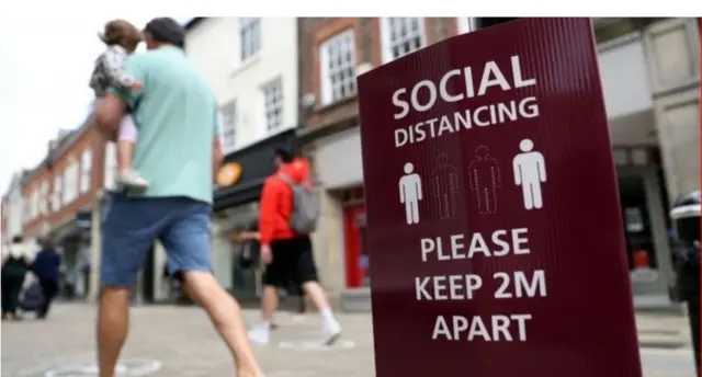 Social distancing sign