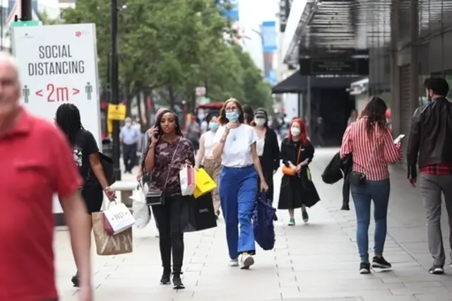 Shoppers in London's Oxford Street