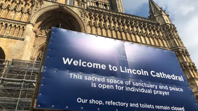 Lincoln Cathedral on lockdown