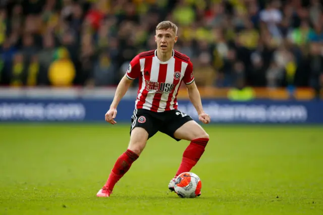 Ben Osborn of Sheffield United during the Premier League match