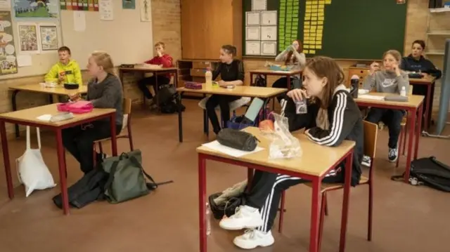 Schools in Denmark reopened in April with pupils sitting at least two metres apart