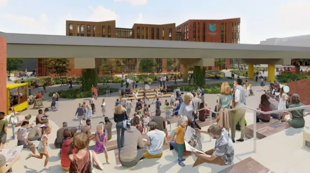 Plans for pedestrianised area near Broadmarsh