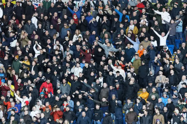 Swansea fans celebrate