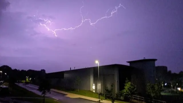 Lightning over Barlaston last night