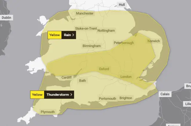 Met Office yellow warning