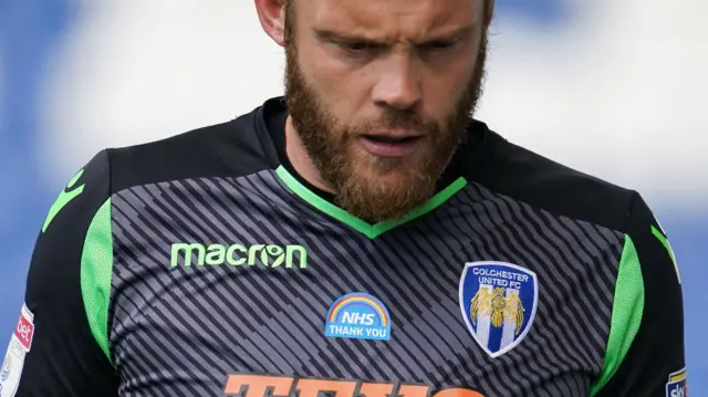 NHS badge on Colchester shirt