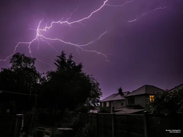 Thunderstorm in Buxton, Derbyshire