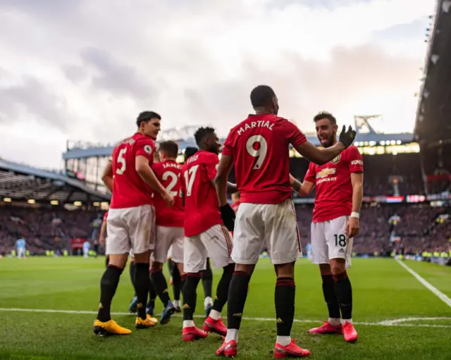 Man Utd celebrate