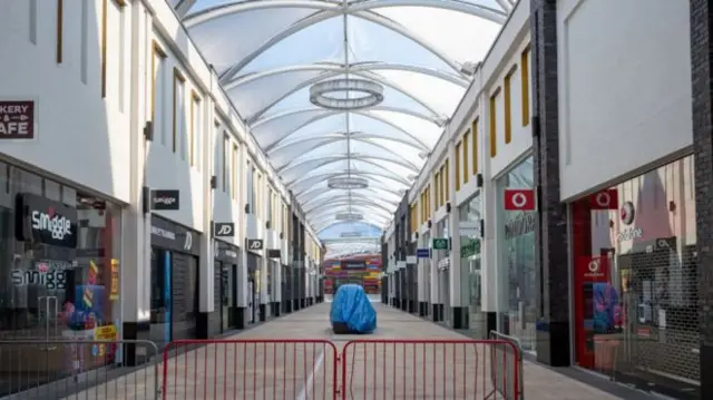 Shopping centres like Friars Walk in Newport have been closed since March