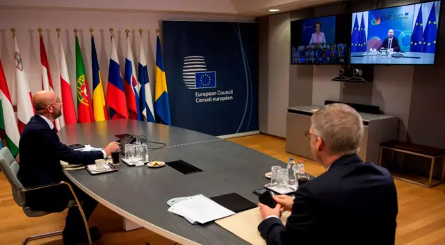 European Council President Charles Michel in teleconference, 18 Jun 20