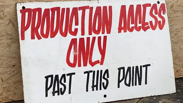 Production Sign at the Upload Festival