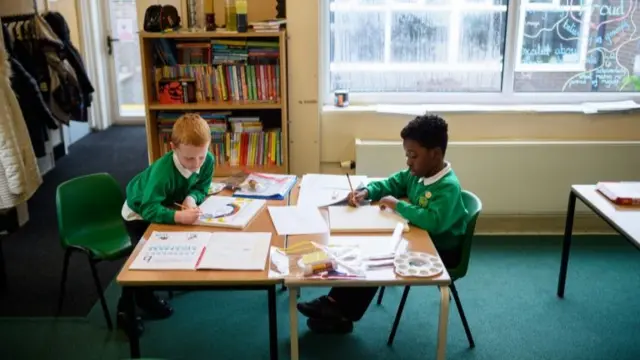 Children in a classroom