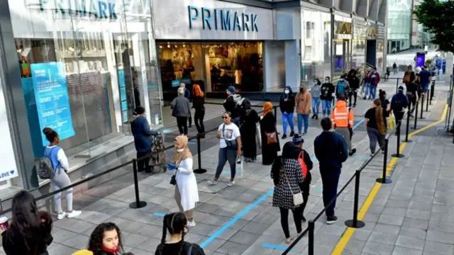 Shoppers in England