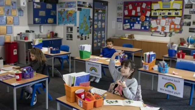 Children in a classroom