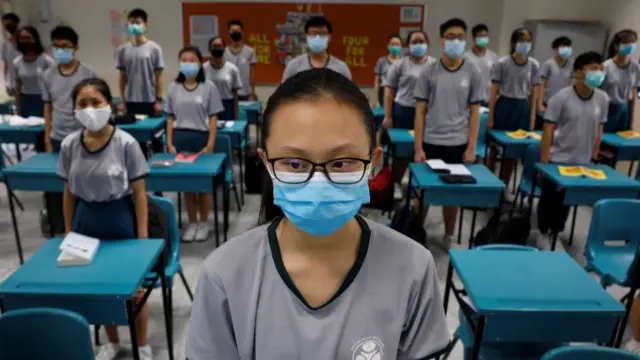 Students in a classroom in Singapore