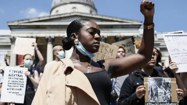 Protesters in London