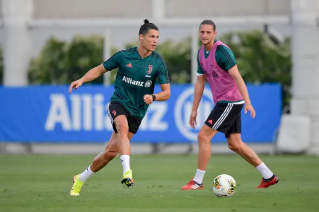 Cristiano Ronaldo in Juventus training