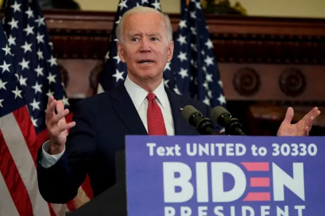 Joe Biden speaks in Philadelphia. Photo: 2 June 2020