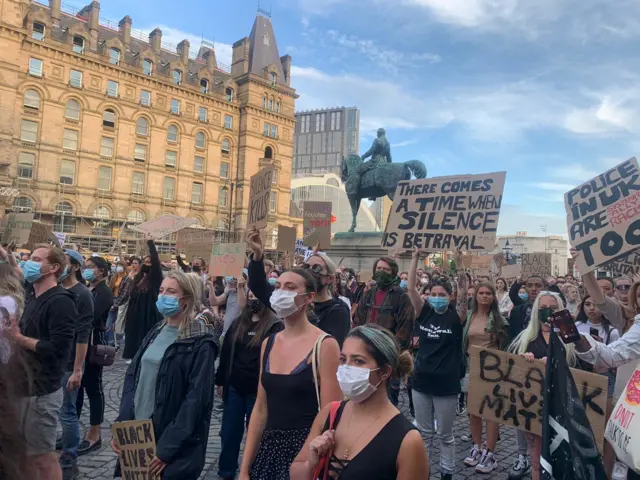 Protesters in Liverpool