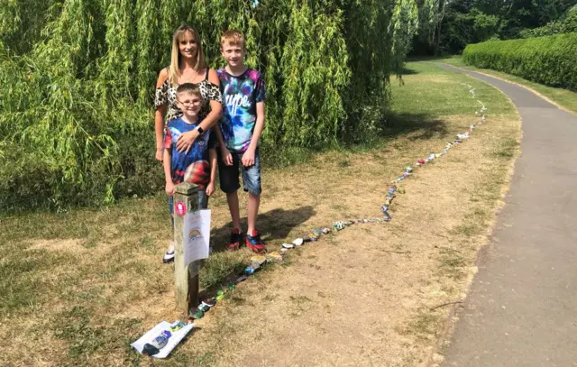 Sarah and Jacob with their stones