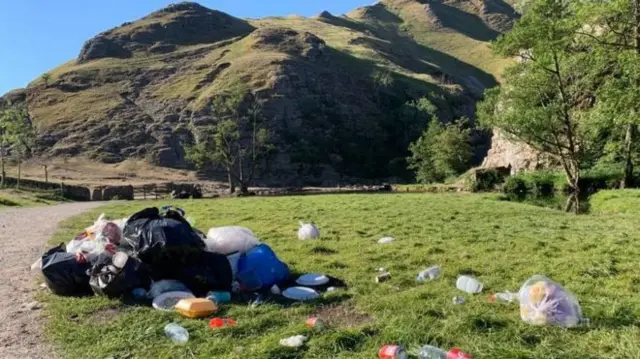 Litter in Dovedale