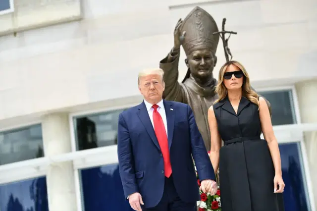 Trump and his wife Melania