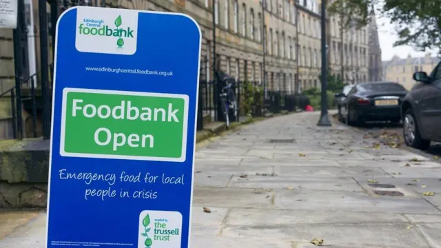 Food bank sign