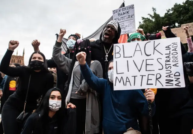 A Black Lives Matter protest in Sydney, Australia. Photo: 2 June 2020