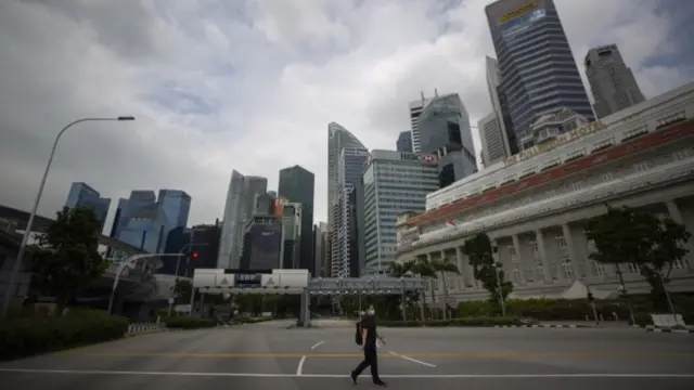 Empty streets in Singapore