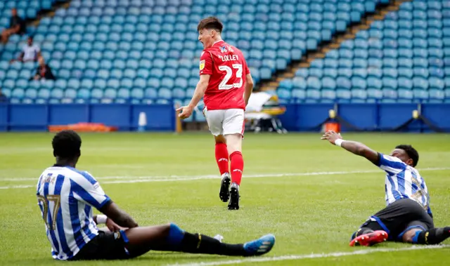 Joe Lolley celebrates