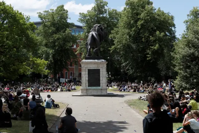 Black Lives Matter demo in Forbury Gardens on 20 June 2020