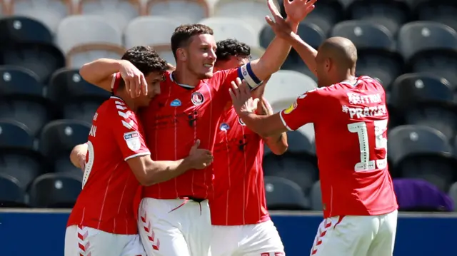 Jason Pearce celebrates