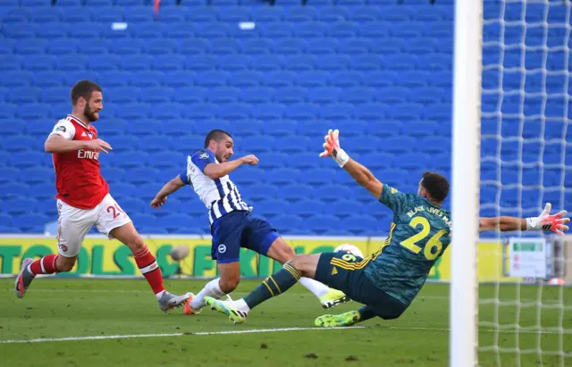 Neal Maupay of Brighton and Hove Albion