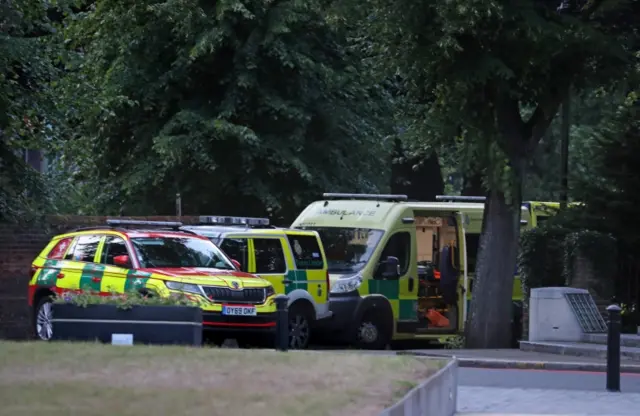 Ambulances at Forbury Gardens