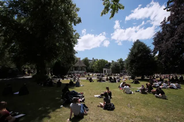 Forbury Gardens, during a Black Lives Matter protest on 13 June