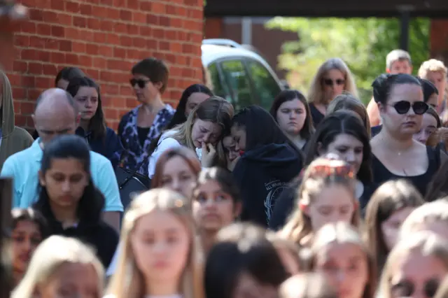 Staff and pupils at The Holt School in Wokingham