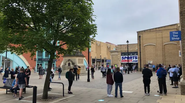 Queue at  St Marks, Lincoln