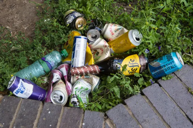 Litter has been an issue due to increased levels of drinking outside